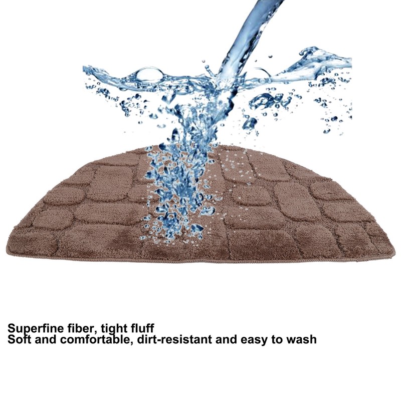 Half Round Shape Super Absorbs Non Slip Floor Mat for
