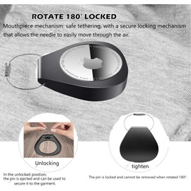 dibdib Airtag Halter mit Kabel,2 Pack GPS Tracker Case,Airtag Silikonhülle,geeignet für Schlüsselanhänger,Schlüsselkette,Gepäckanhänger für Schlüssel,Gepäck und mehr (schwarz,blau)