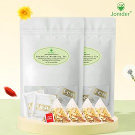 Jonider Dandelion Wolfberry Chrysanthemum Tea - Natural Blend of 6 Herbal Ingredients for Kidney Detox beverage - 120g per Pack(12bags)-Joinder treasure tea - Specification: 2 packs（Drink 2 weeks）