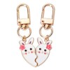 Matching Keychains for 2 Best Friends Sisters Cute Rabbit Bunny