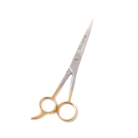 AAProTools 6.5" Hair Cutting Scissors Barber Shears - Ice Tempered Stainless Steel Gold Plated Handle