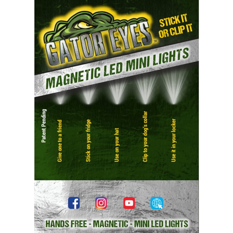 Gator Eyes Multi-use Mini Lights 5-Pack, Model SXI-L001