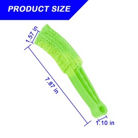 KHGUZ 3PCS Mini Duster for Car Air Vent, Automotive Air Conditioner Cleaner and Brush, Vehicle Blind Dust Cleaning Tool for Keyboard, Window, Shutter, Universal for SUV, Truck, RV（Green）