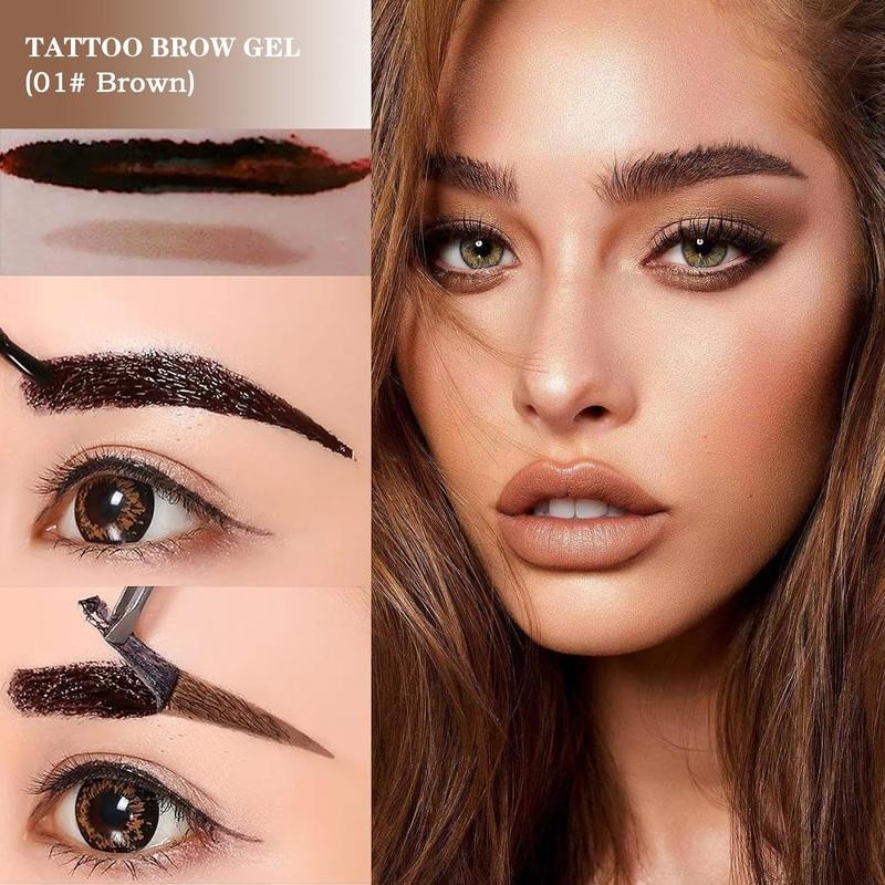 Semi-Permanent Eyebrow Tattoo Gel Paste with Easy Peel-Off Formula for
