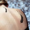 COKOHAPPY 10 Sheets Tiny Temporary Tattoo Feather Bird for Men