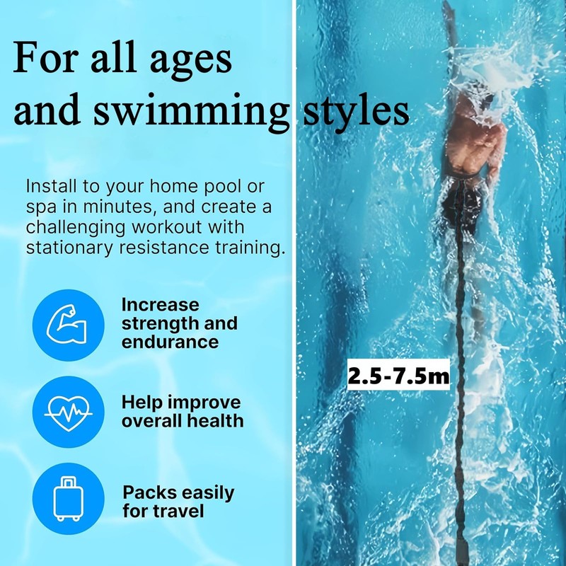 Swimming Belt for Pool 2.5-7.5 m Swimming Trainer, Swimming Belt