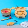 Tiny Dining Children's Penguin Bamboo Dinner Plate with Strong Stay