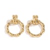 Bamboo Earrings for Women, Statement Exaggerate Bamboo Hoop Gold Plated