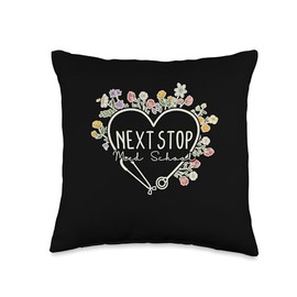 Next Stop Med School Medical School Medical Student Throw Pillow
