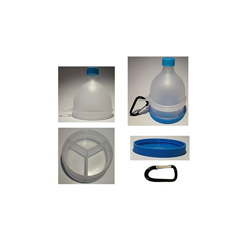 REOOHOUSE Portable Powder Supplement Tablet Container Funnel Protein BCAA Creatine