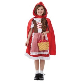 Fun Shack Fun Shack World Book Day Costumes for Girls, Little Red Costume Kids, Red Hood Costume Girls, Red Hooded Cape Kids Girls Small