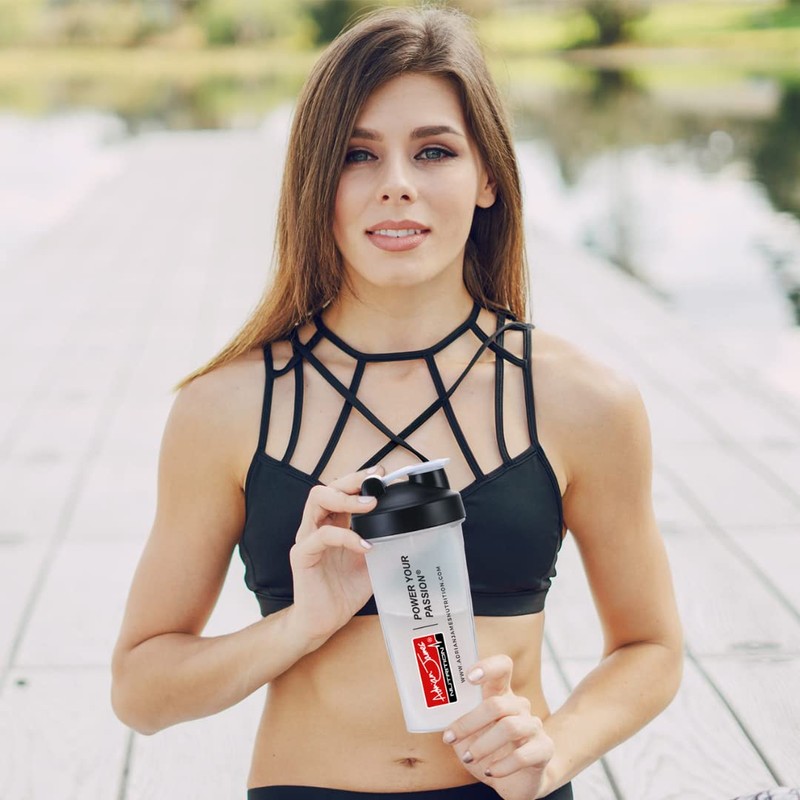 Adrian James Nutrition - Protein Shaker Bottle with Mixer Ball,