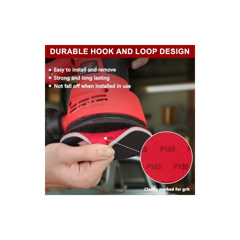 12Pcs 6 Inch Hook and Loop Sanding Sponge Discs 180-3000