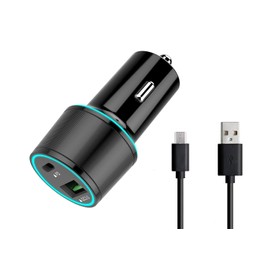 UrbanX Fast Car Charger 21W Car and Truck for alcatel Go Flip 3 with PD 3.0 USB Charger - Black Comes with USB A to Micro USB Cable 3.3FT 1M