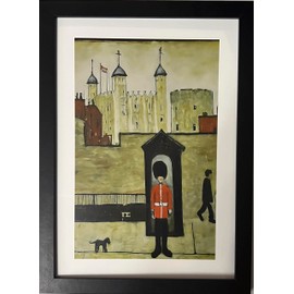 Greetingles Lowry-Style Framed Print. Beautiful Black Ash Frame (Lowry, PT On Guard)