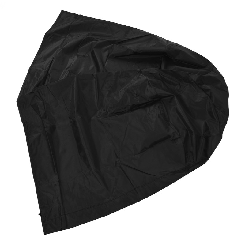 Fire Pit Cover Round Black Waterproof Dustproof Polyester Fiber Firepit