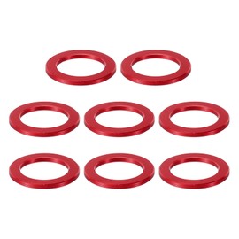 PATIKIL M12 Aluminum Spacer, 8Pcs Metal Spacers Aluminum 12.2mm ID x 18mm OD x 1.5mm L Aluminum Spacer Screw Standoff Round for 1/2in or M12 Screw Bolt, Red