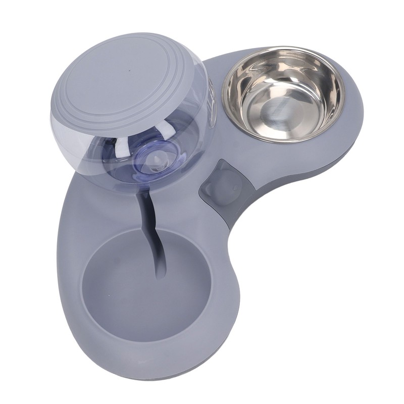 Double Cat Bowls Pet Food and Water Bowl Set Tilted