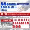 SNSMBNSR 46Pcs Thread Checker, Nut and Bolt Thread Checker 24
