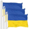 G128 NEW G128 Ukraine Flag 3-Pack 3x5 FT Ukrainian Printed