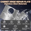 6 Pcs Cabinet Door Hinge Repair Plates, Cabinet Hinge Repair