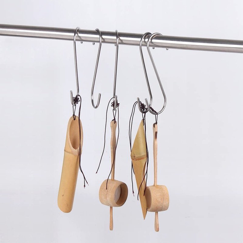 30 Pieces Large S-Shaped Hooks Long Stainless Steel (5.5 inches