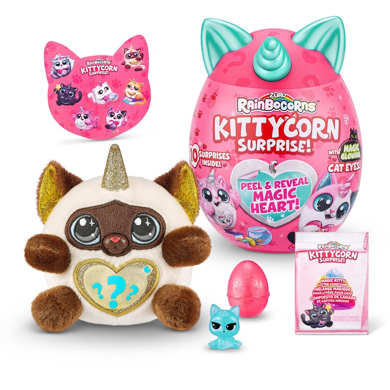 Rainbocorns Kittycorn Surprise, Surprise Plush Pet Unboxing (stilar kan variera)