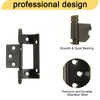 sourcing map 6Pcs Cabinet Hinges Full Inset, 3.4x0.7Inch Partial Wrap