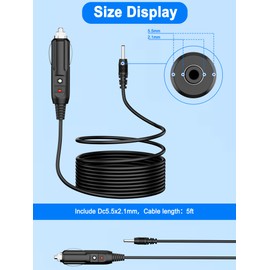 XWNV 12V DC Vehicle Car Power Cord Cable Compatible with Whistler Radar Detector Xtr-150 Xtr-180