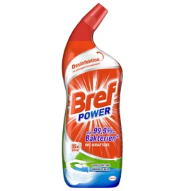 Bref Power toilet power gel (750 ml), toilet cleaner works against 99.9 percent of bacteria, extra strong toilet cleaner for extra hygiene, freshness, extra shine and disinfection