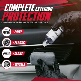 PROTEXO Graphene Ceramic Coating for Cars 50ML | Complete Ceramic Car Coating Kit [PRO] | Invisible & Hydrophobic Nano Auto Coating for Car Paint, Plastic Trim, Wheels, Windshield Glass, & Headlights