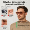 UV400 Sunglasses - Aviator Glasses with Double Bridge in Retro