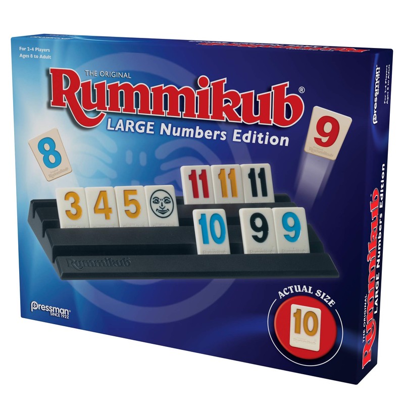 Pressman Rummikub Large Numbers Edition - The Original Rummy Tile