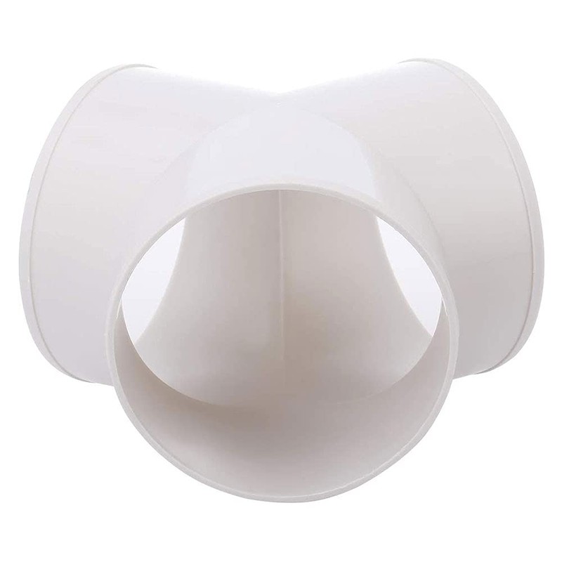 97mm Y Piece Connector 3 Way Round Pipe Connector Plastic