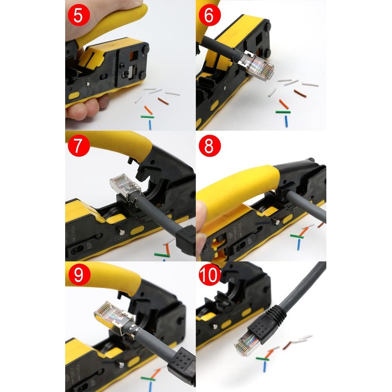 ZOERAX 30-Pack CAT7 CAT6A RJ45 Pass Through Connector with Load