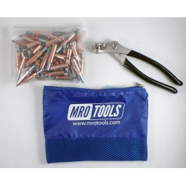 MRO Tools Cleco Fasteners 50 1/8 Cleco Sheet Metal Fasteners + Cleco Pliers with Carry Bag