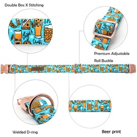 Lionheart glory Dog Collar Blue Dog Collar Summer Dog Collars Party Collar Dog Boy or Girl Soft Durable Adjustable Dog Collars for Small Dogs