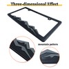 BGGTMO Mountain License Plate Frames- Gray on Black Mountain Raised,
