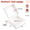 SHINXIOS 20pcs Bakery Boxes with Window, 8x8x2.5 inches White Treat