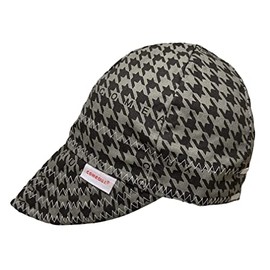 Comeaux Caps Reversible Black & Grey Houndstooth (7 3/4)