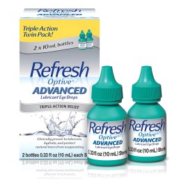 Gotas Oculares Lubricantes Refresh Optive Advanced, Pack 2