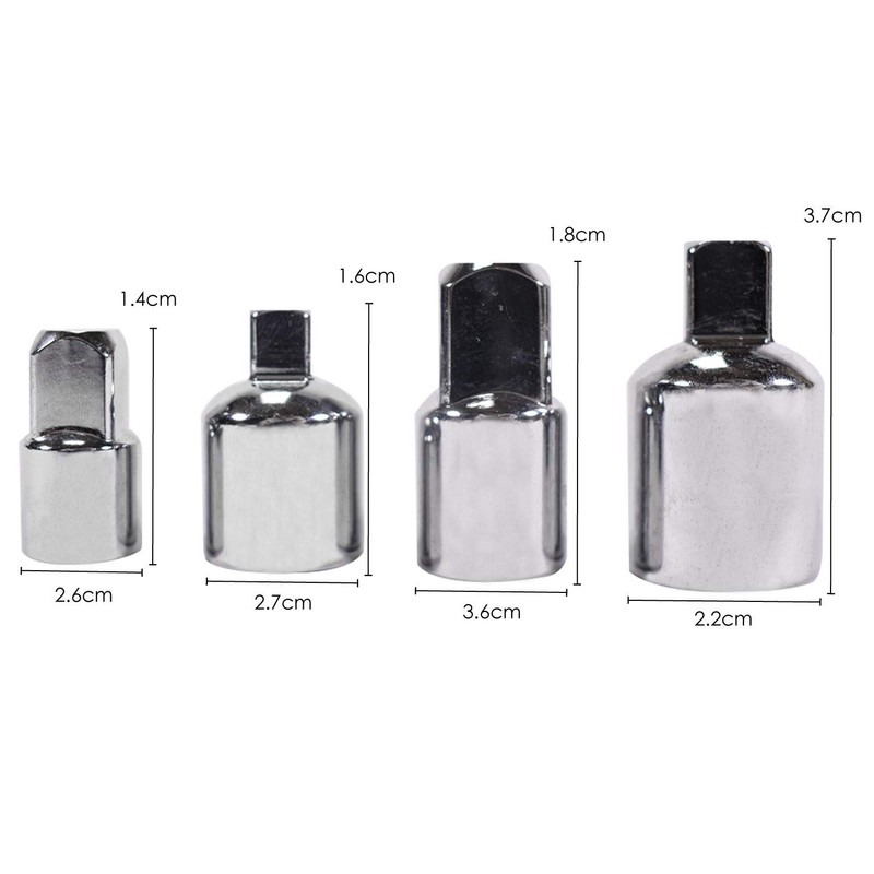 DIGIFLEX 4pc Socket Ratchet Tool Converter Reducers Adaptors 1/2" 3/8"