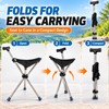 Folding Cane with Seat for Outdoor Rest – Lightweight 2-in-1