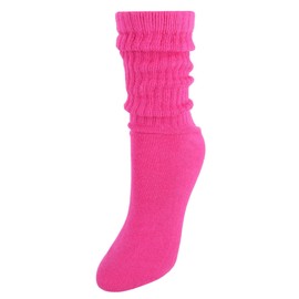 CTM Women's Super Soft Slouch Socks (1 Pair), Hot Pink