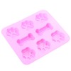 YIMINGMOLD 2pcs Puppy Paw and Bone Silicone Chocolate Molds For