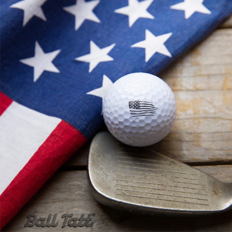 Ball Tatt - USA Flag Golf Ball Stamp, Golf Ball