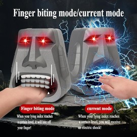Interactive Lie Detector Game with Light and Sound Effects, 2 Playing Modes - Electric Shock and Finger Bite, Party Game,Prank game