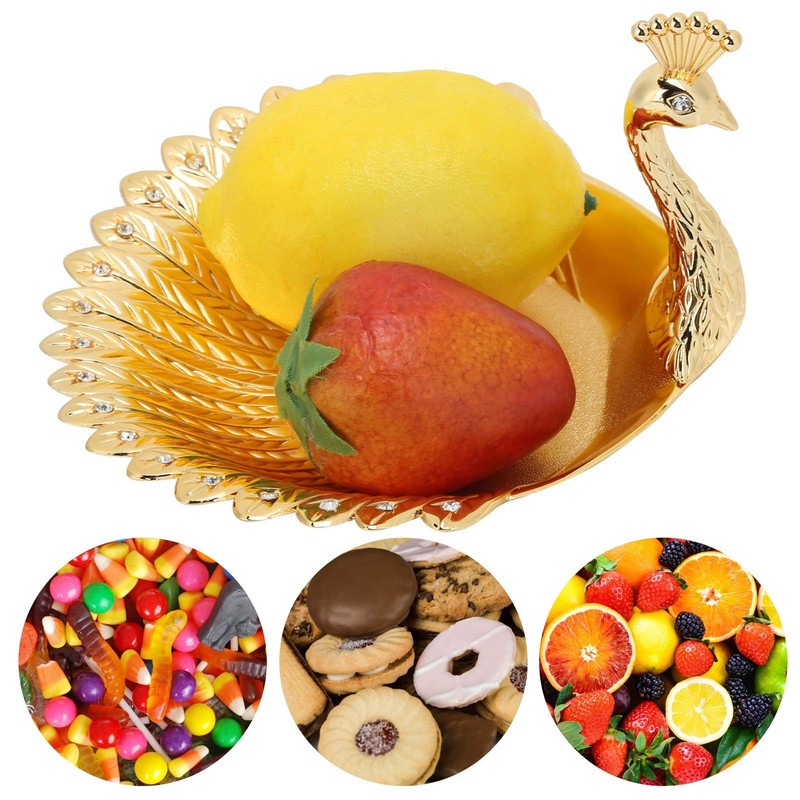 Tomotato Snack Peacock Plate Peacock Shape Fruits Serving Tray Dessert
