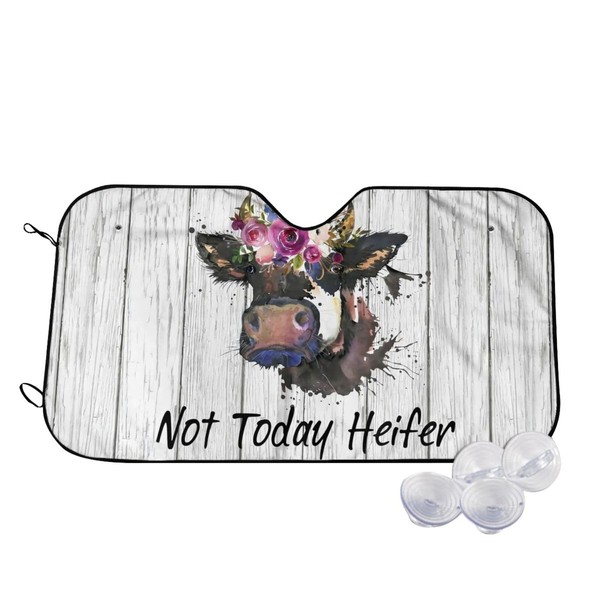 Funny Cow Not Today Heifer Windshield Sun Shade for Car