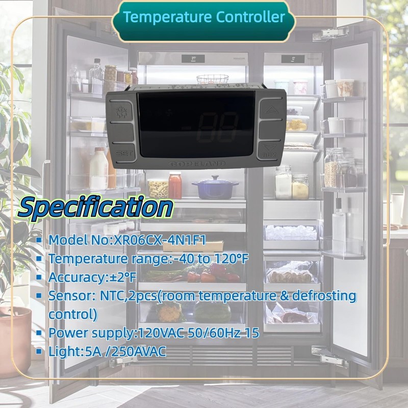 for Dixell XR06CX-4N1F1 Temperature Controller Fit for 120V 50-60hz Commercial